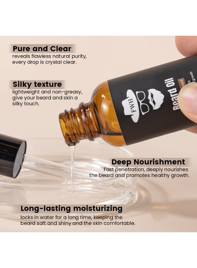 30ml Men's Beard Care Oil - Cross-border Nourishing Essence, Strengthens Beard Roots, Softens and Smooths Style, Special Nutrient Solution for Facial Hair - Image 4